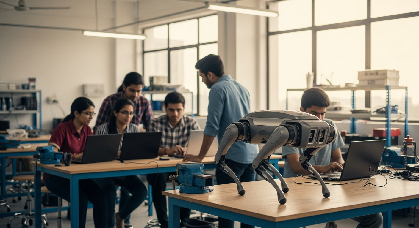 Robastra Robodog Educational Robot in College Lab