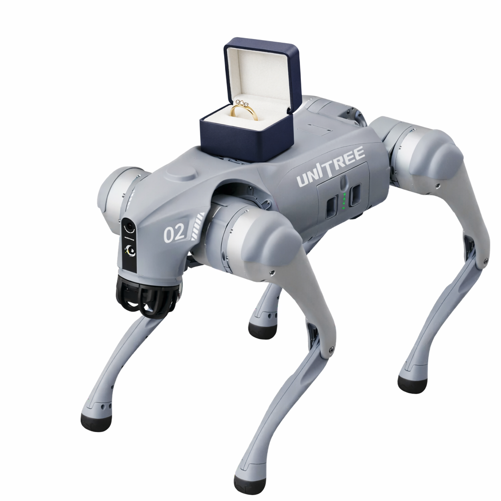 Robot Dog with wedding ring